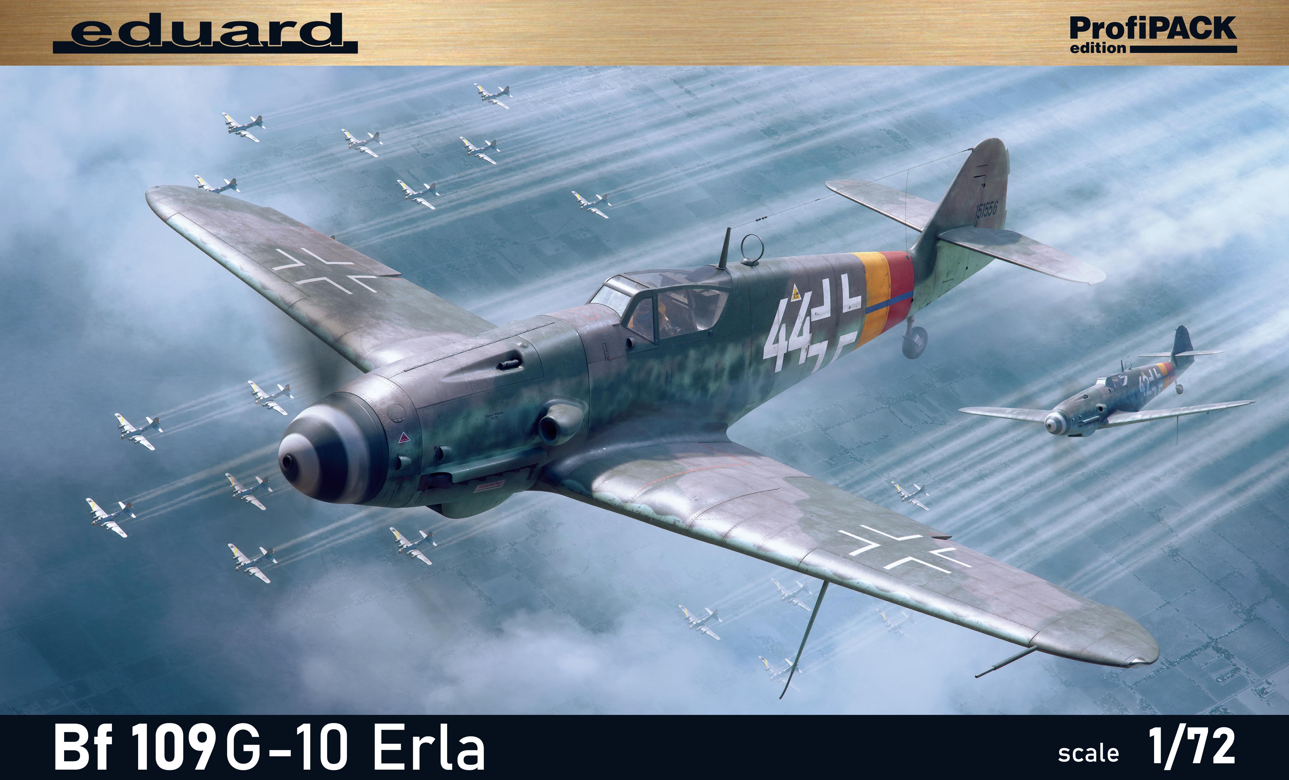 Сборная модель 1/72 Messerschmitt Bf-109G-10 ERLA The ProfiPACK edition  (Eduard kits)