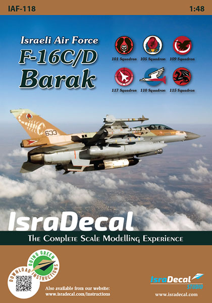 Декаль 1/48 IAF Lockheed-Martin F-16C/D 'Barak'  (IsraDecal Studio)