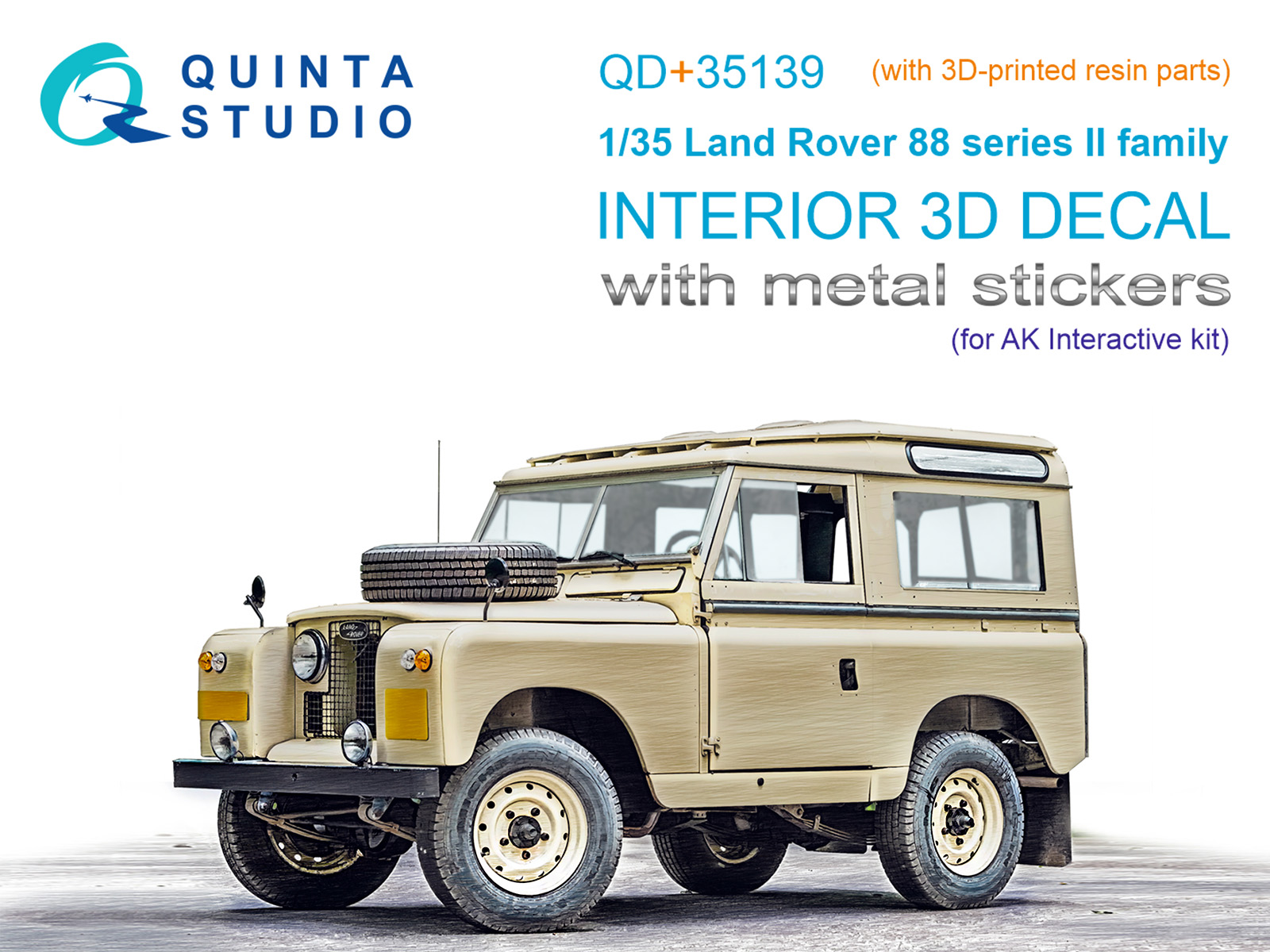 3D Декаль интерьера кабины Land Rover 88 series II family (AK Interactive) (с 3D-печатными деталями)