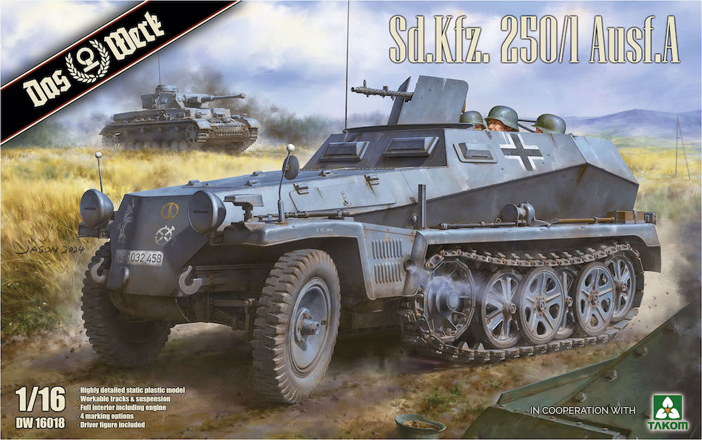 Сборная модель 1/16 Sd.Kfz.250/1 Ausf.A (Das Werk) (повреждённая упаковка)