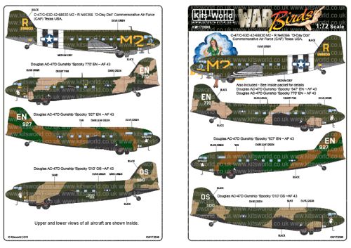 Декаль 1/72 Douglas C-47/C-53D (Kits-World)