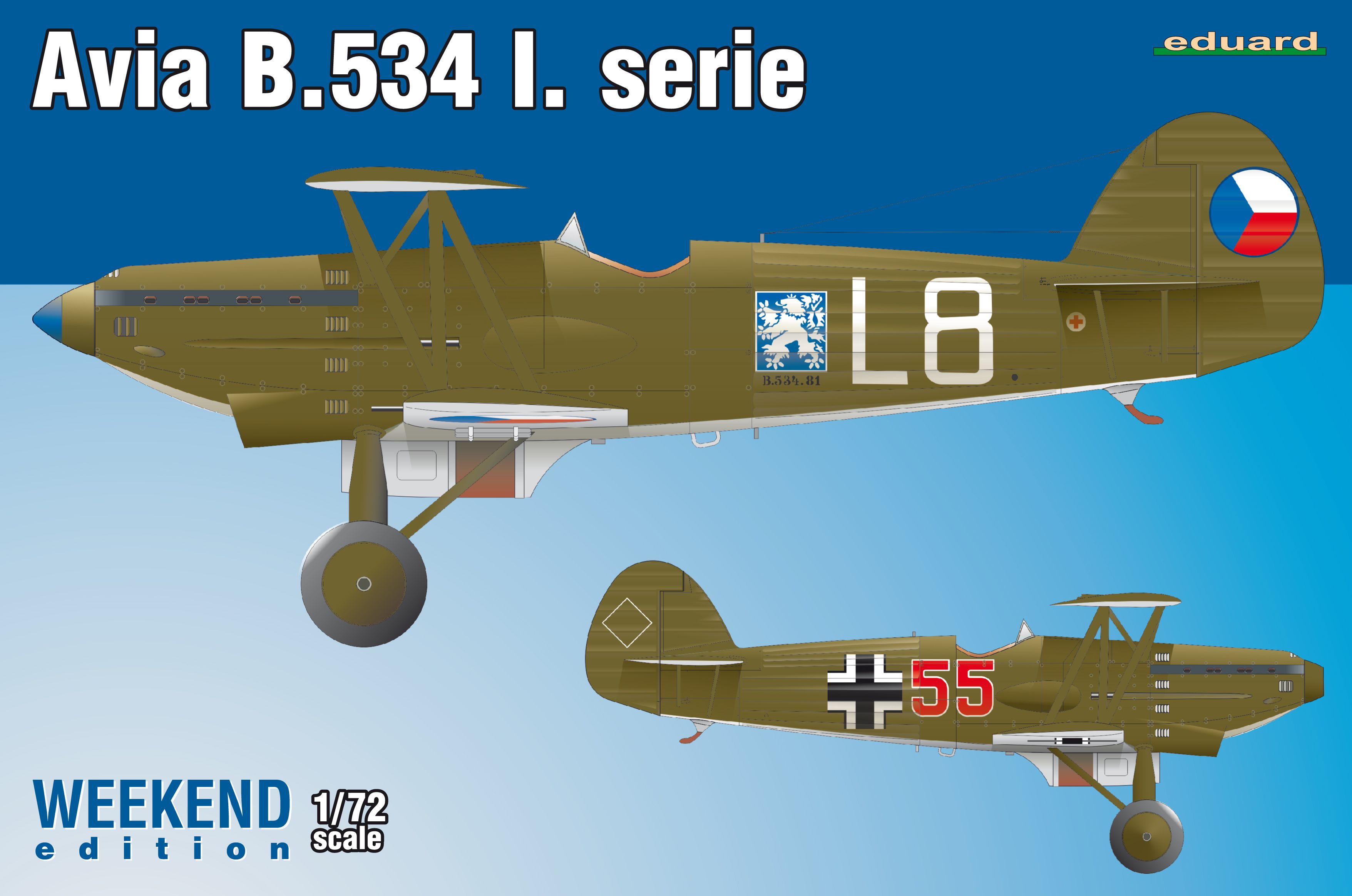 Сборная модель 1/72 Avia B-534/I serie Weekend edition (Eduard kits)