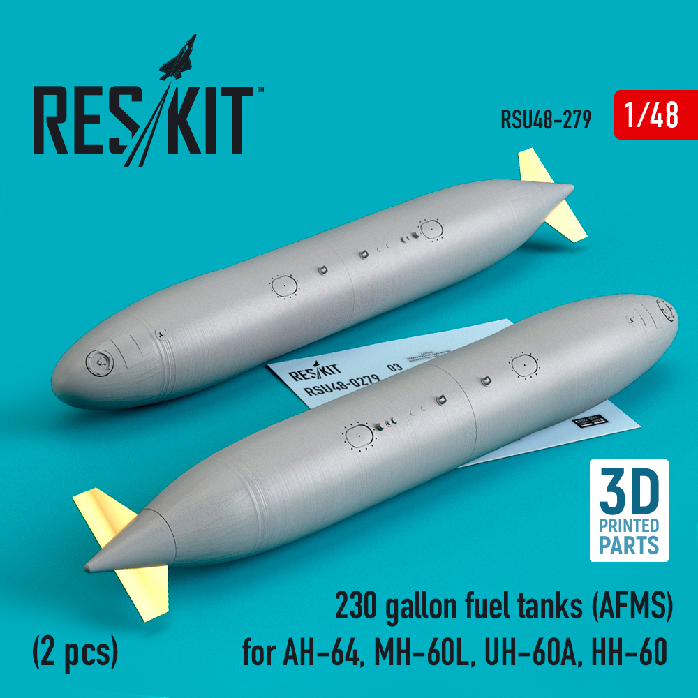 Дополнения из смолы 1/48 230 gallon fuel tanks (AFMS) (ResKit)