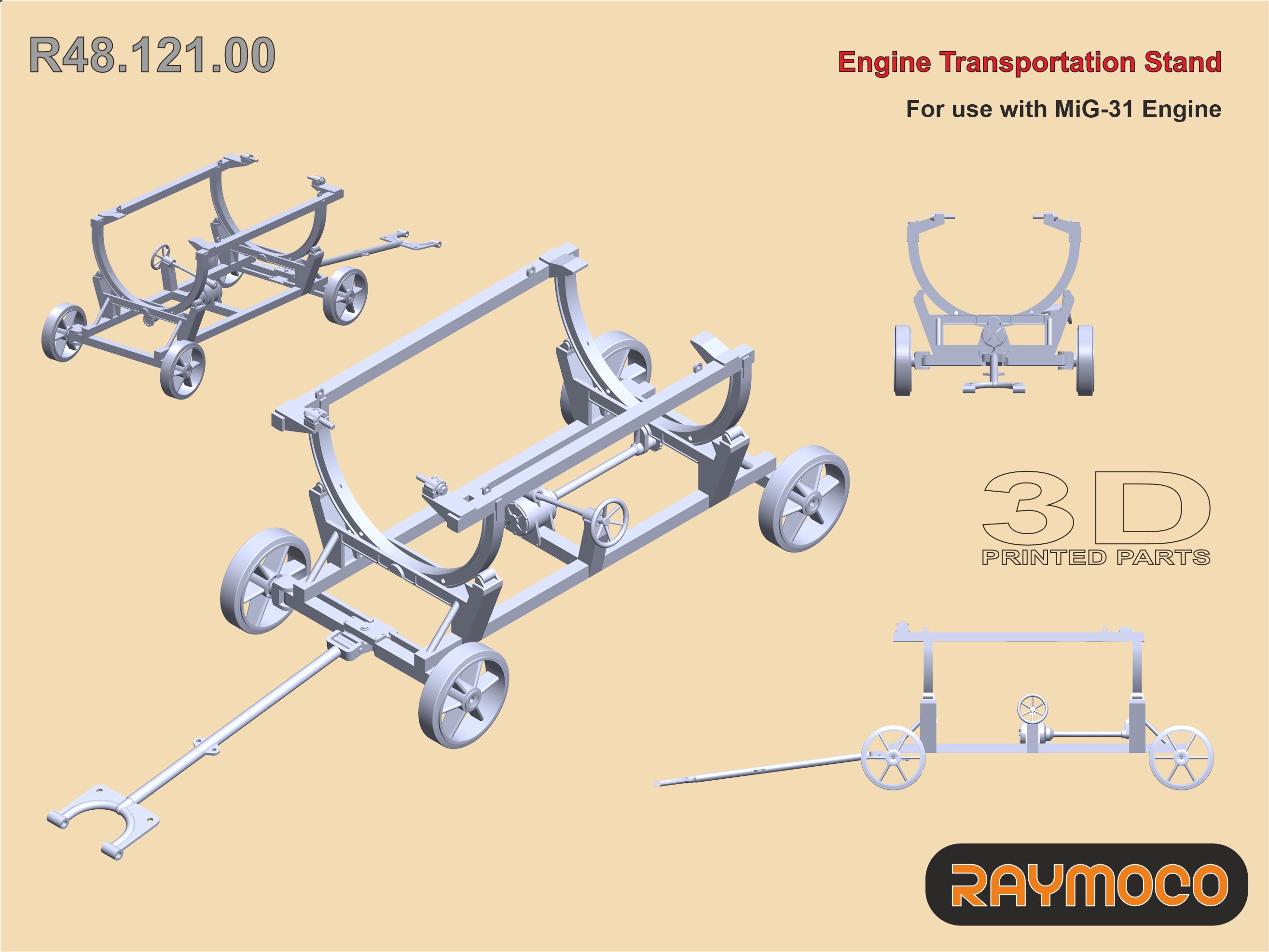 Дополнения из смолы 1/48 Transportation Stand MiG-31 (Raymoco)