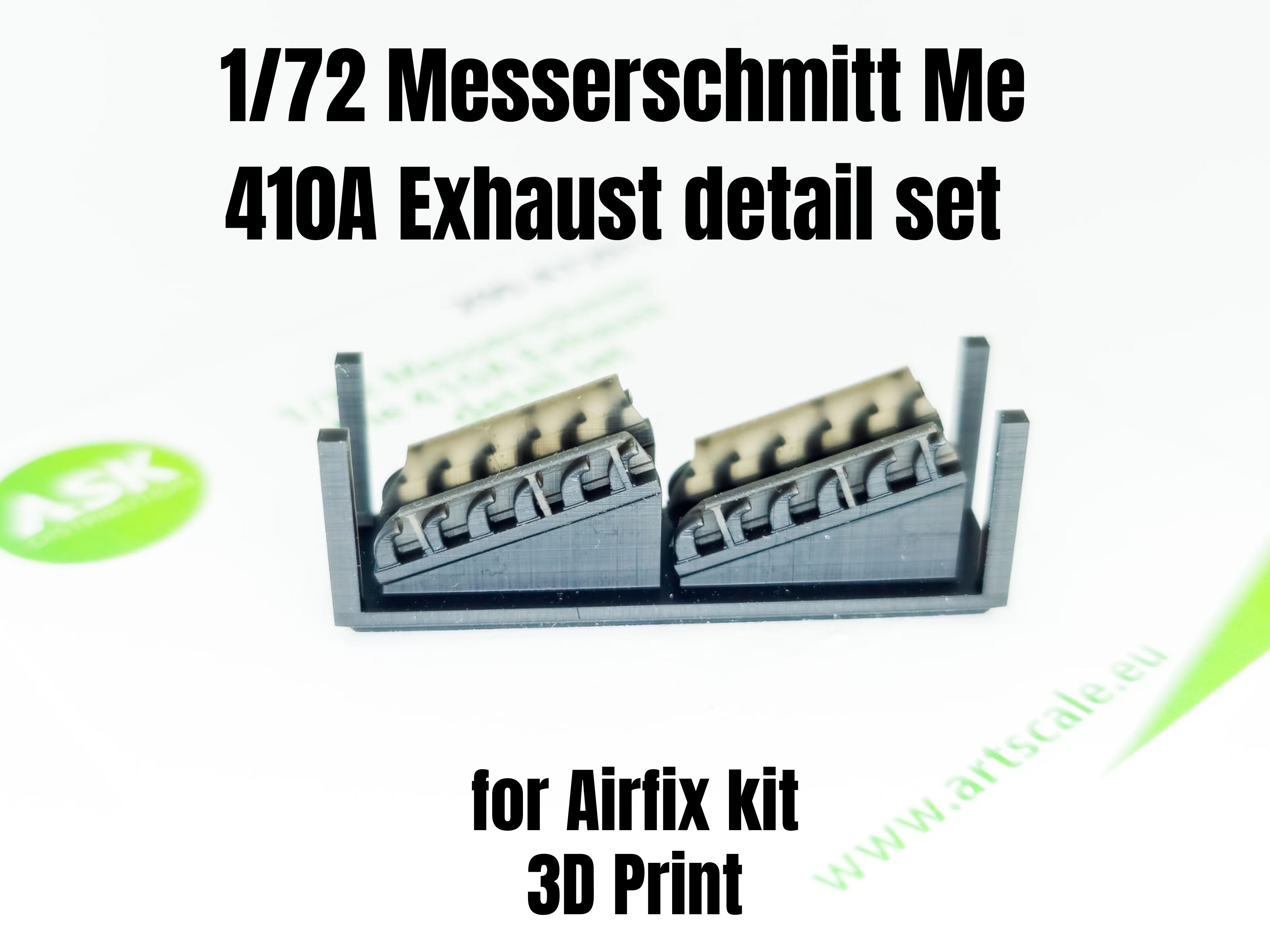 Дополнения из смолы 1/72 Выхлопные патрубки Messerschmitt Me-410A-1/U-2 (для модели Airfix kits)