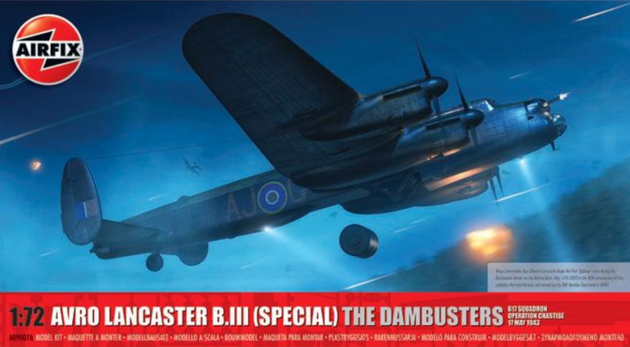 Сборная модель 1/72 Avro Lancaster B.III (ОСОБЫЙ) «Разрушители дамб» (Airfix)
