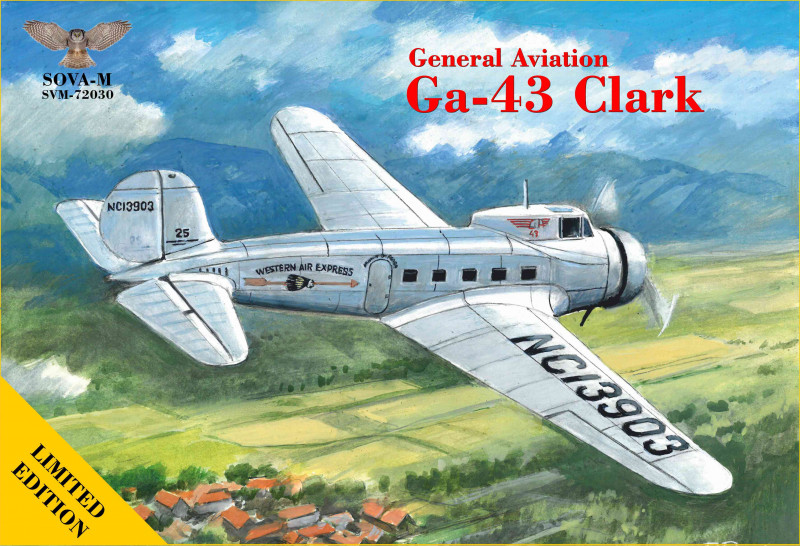 Сборная модель 1/72 GA-43 'Clark' Airliner (Western Air Express) (Sova-M)