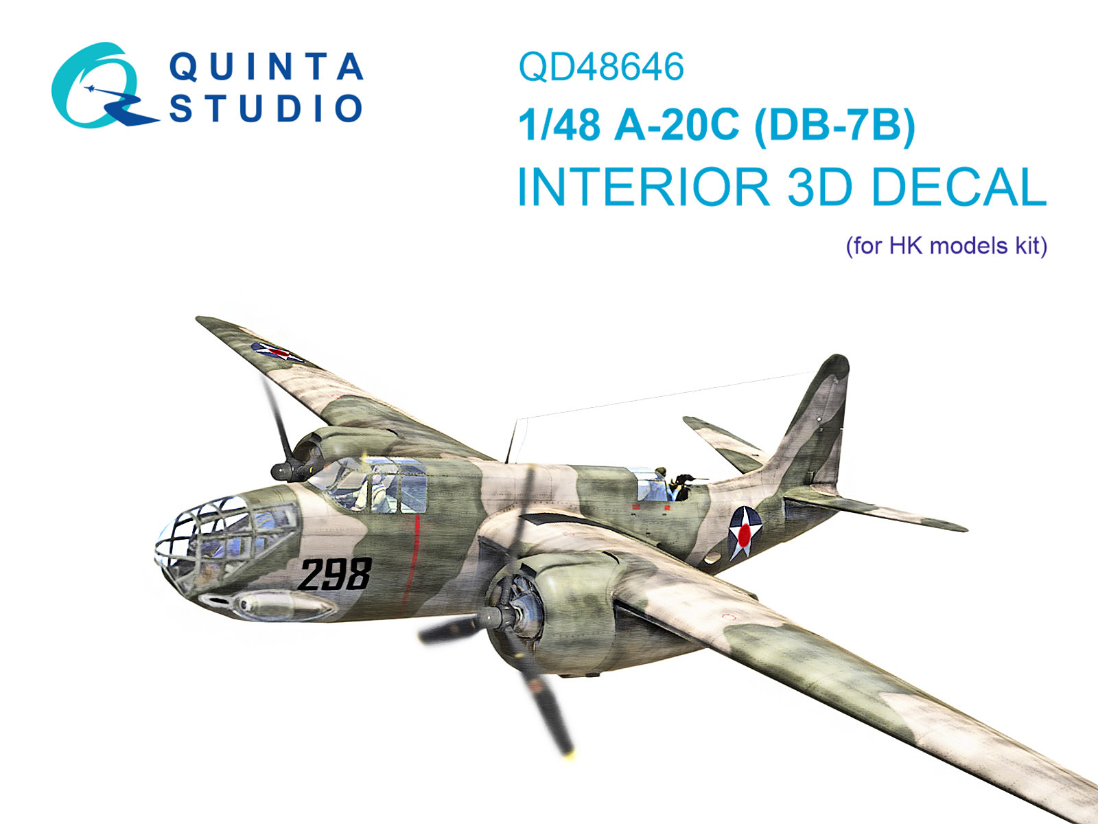 3D Декаль интерьера кабины A-20C Havoc (DB-7B) (HK models)