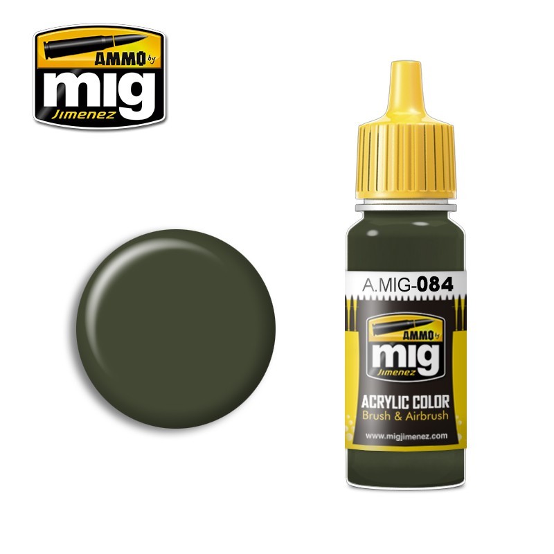 Краска акриловая Зеленая НАТО (NATO GREEN) (Ammo Mig) (17ml)