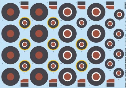 Декаль 1/48 Spitfire British WW2 roundels late