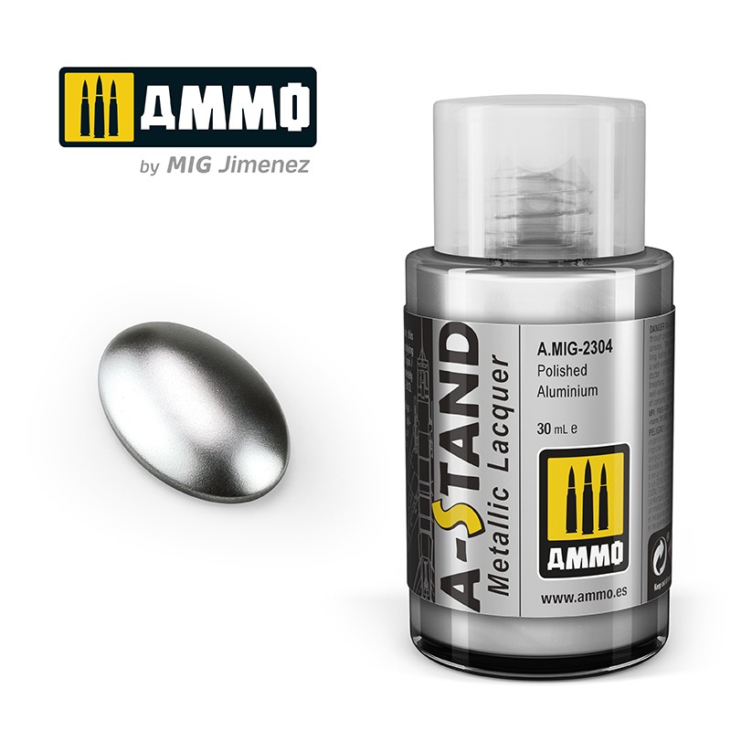 Лак металлик A-STAND Polished Aluminium (Ammo Mig) (30ml)