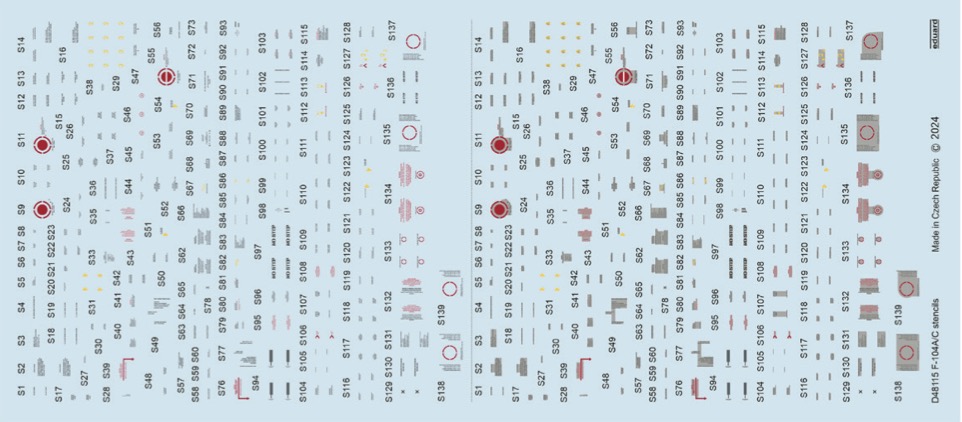 Декаль 1/48 F-104A/C stencils (KIN)