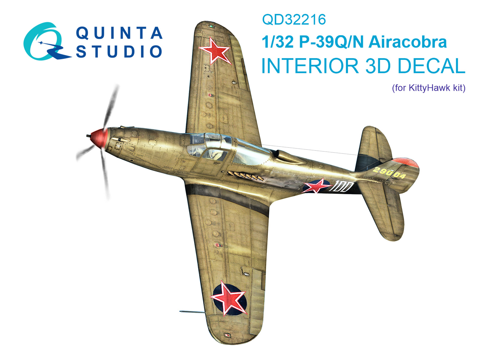 3D Декаль интерьера кабины P-39Q/N Airacobra (KittyHawk)