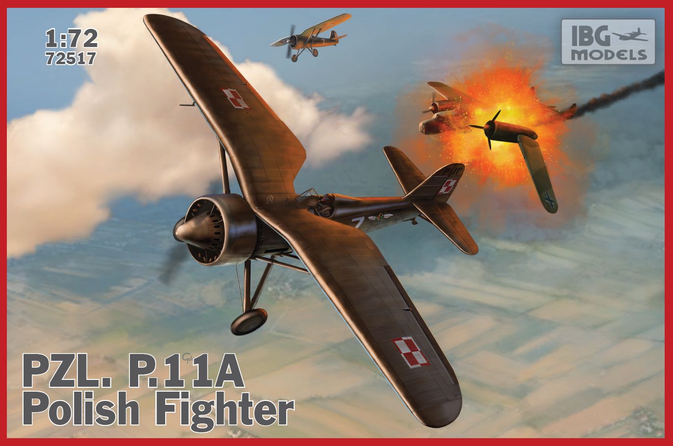 Сборная модель 1/72 PZL P.11a Polish Fighter (IBG Models)