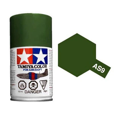 Краска-спрей AS-9 Dark Green RAF (RAF Тёмно-зелёная) (Tamiya) (100ml)