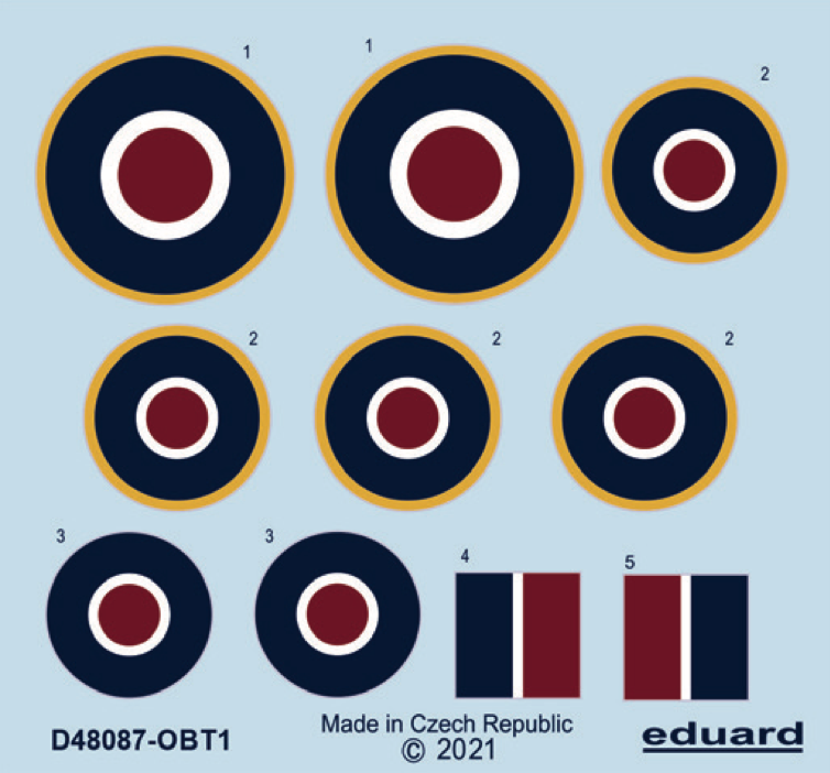 Декаль 1/48 Tempest Mk.II roundels (EDU/SP.H.)