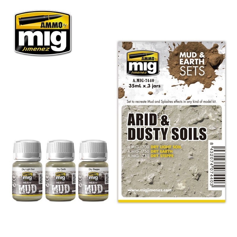 Набор для создания эффектов Arid & Dusty Soils (Ammo Mig)