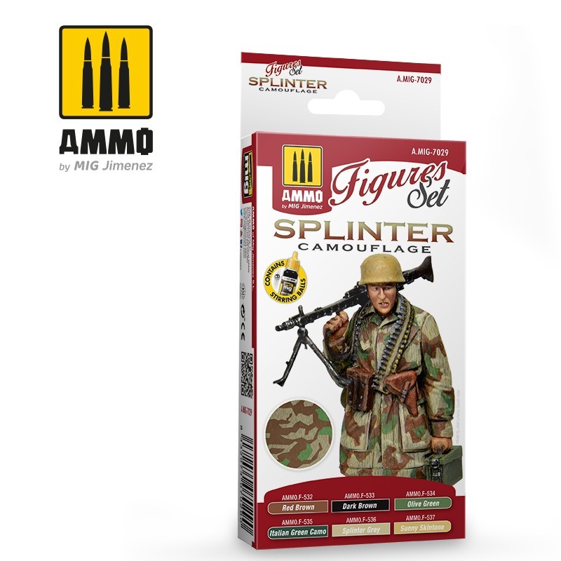 Набор акриловых красок Splinter Camouflage Figures Set (Ammo Mig) (6x17ml)