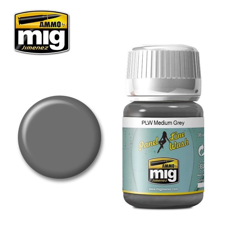 Смывка PLW Medium Grey (35mL) (Ammo Mig)