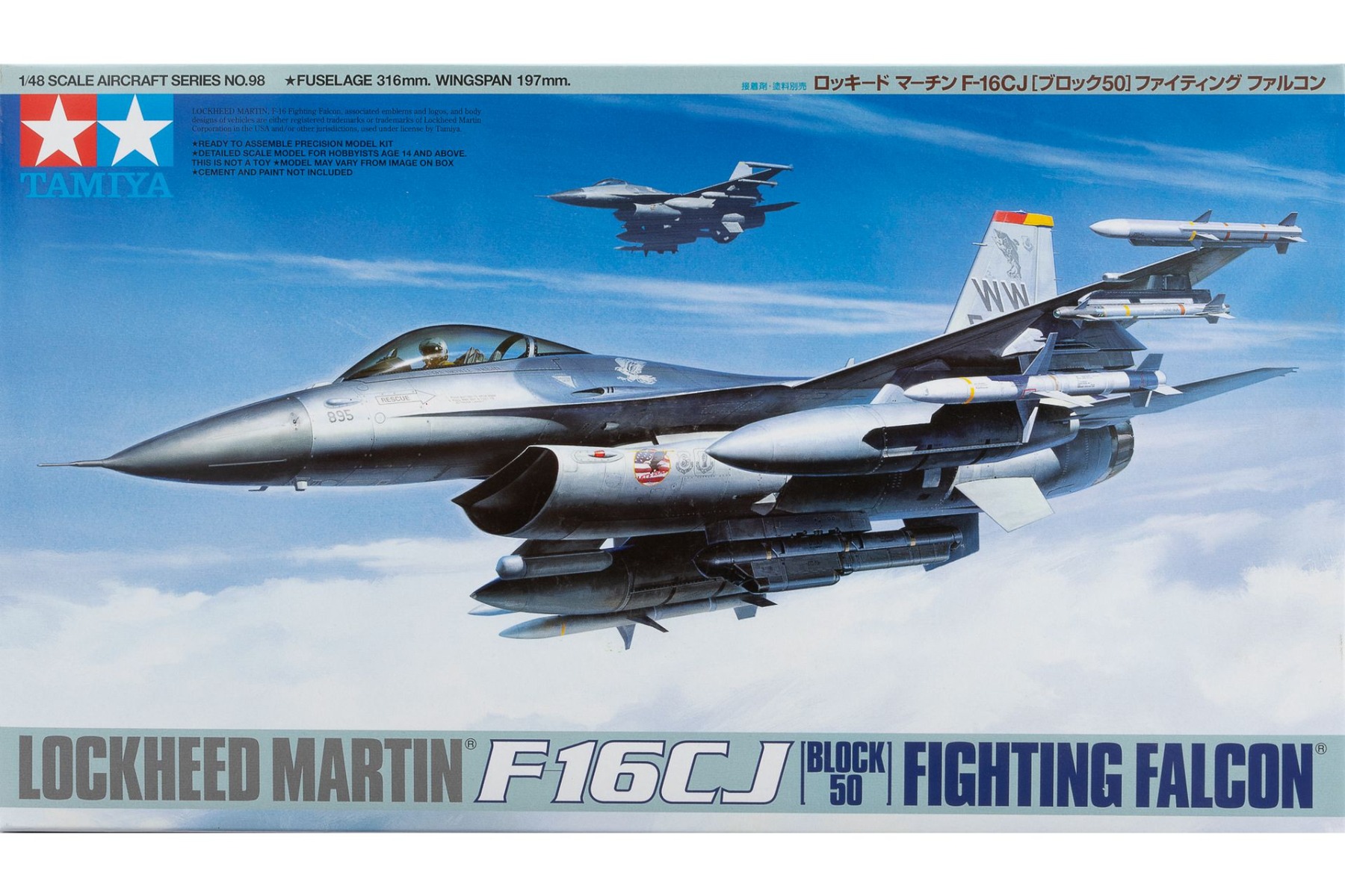 Сборная модель 1/48 Lockheed Martin F-16CJ [Block 50] Fighting Falcon (Tamiya)