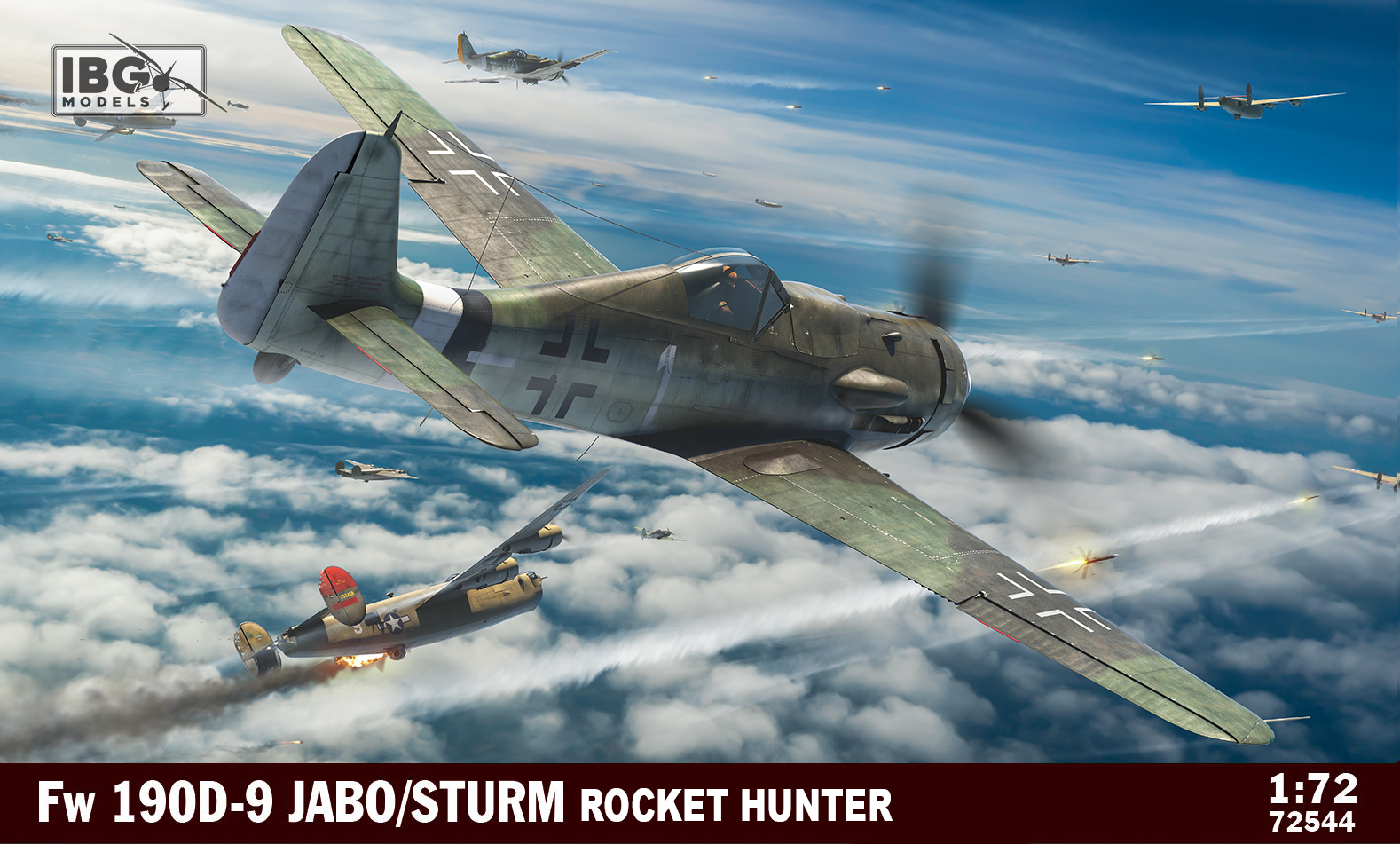 Сборная модель 1/72 Focke-Wulf Fw-190D-9 JABO/STURM rocket hunter (IBG Models)