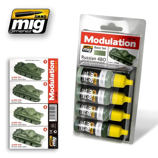 Набор акриловых красок Russian 4BO Modulation Set (Ammo Mig) (4x17ml)