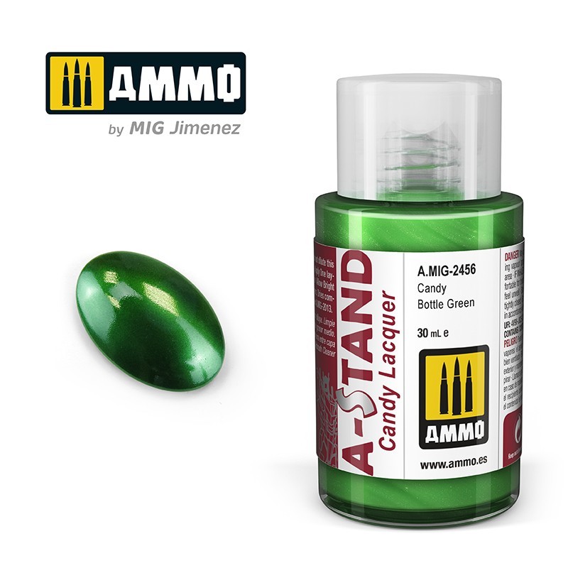 Лак A-STAND Candy Bottle Green (Ammo Mig) (30ml)