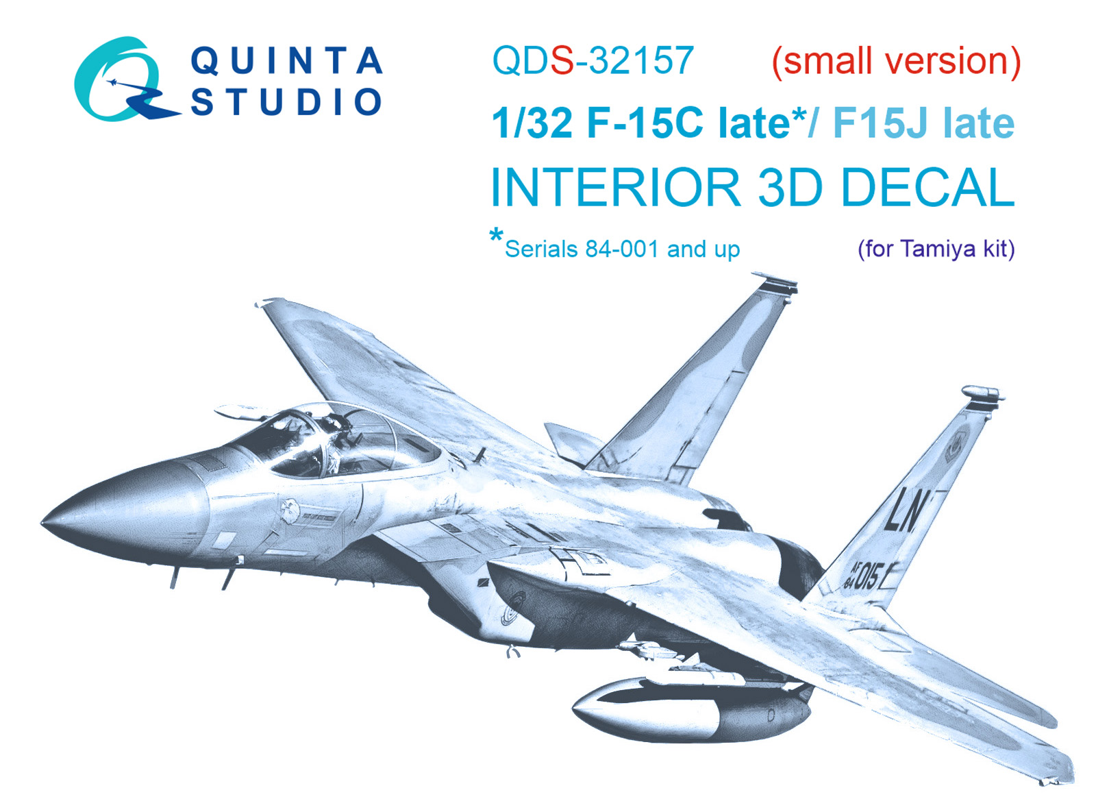 3D Декаль интерьера кабины F-15C Late/F-15J late (Tamiya) (Малая версия)