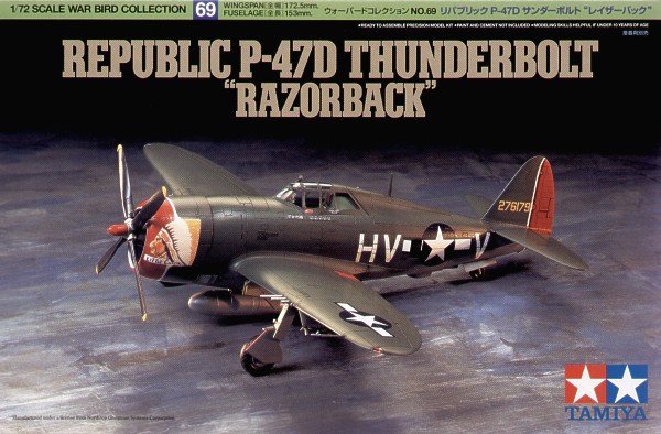 Сборная модель 1/72 Republic P-47D Thunderbolt Razorback (Tamiya)