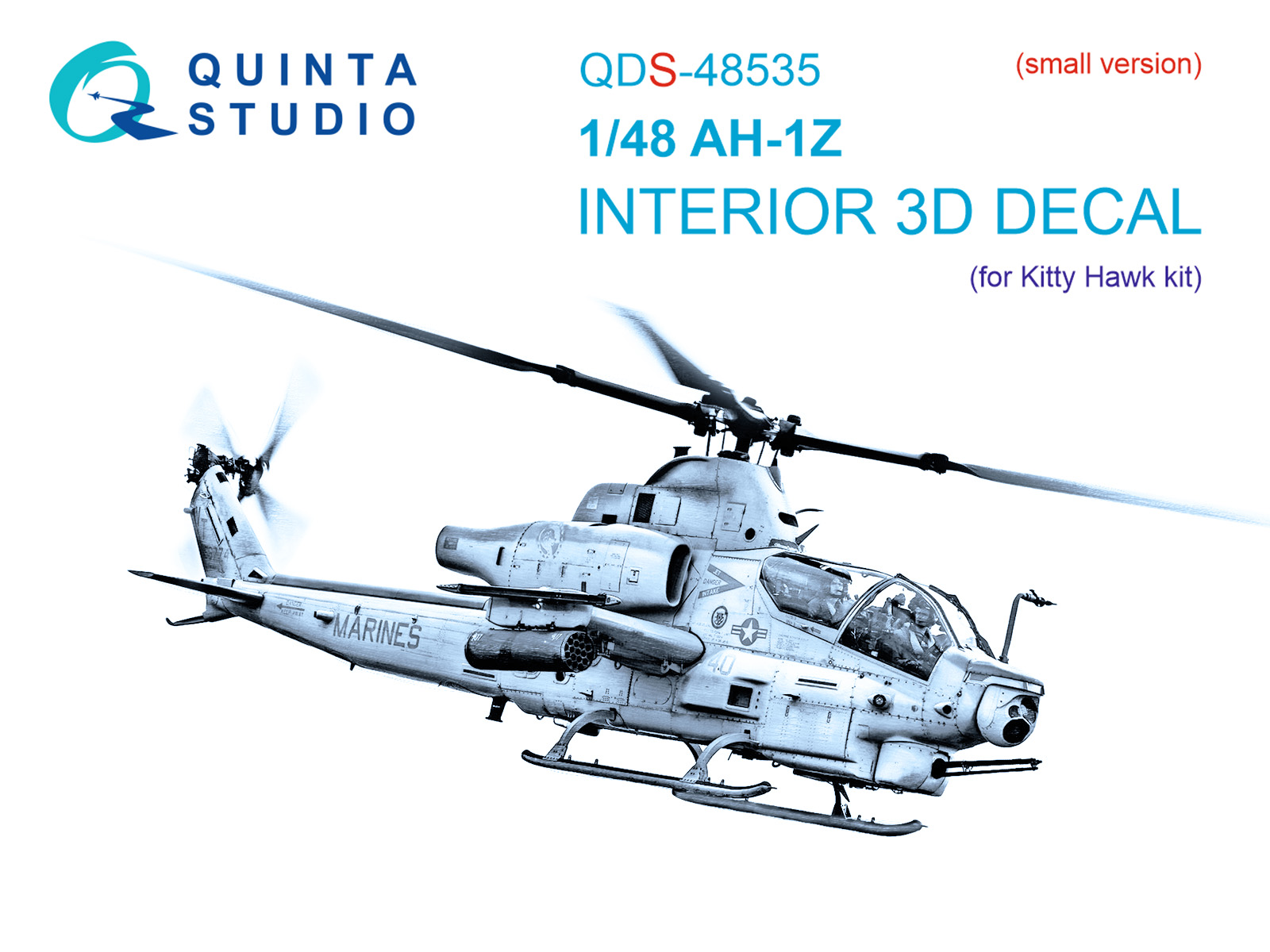 3D Декаль интерьера кабины AH-1Z Zulu Cobra/Viper (KittyHawk) (малая версия)