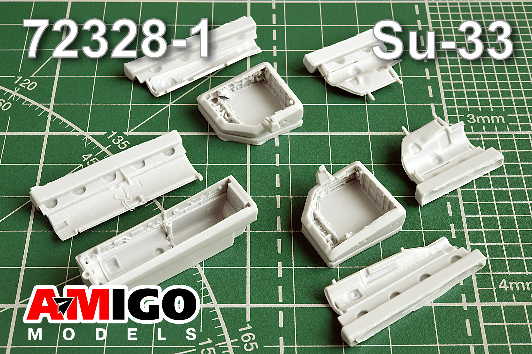 Дополнения из смолы 1/72 Ниши шасси самолета Су-33 (Amigo Models)