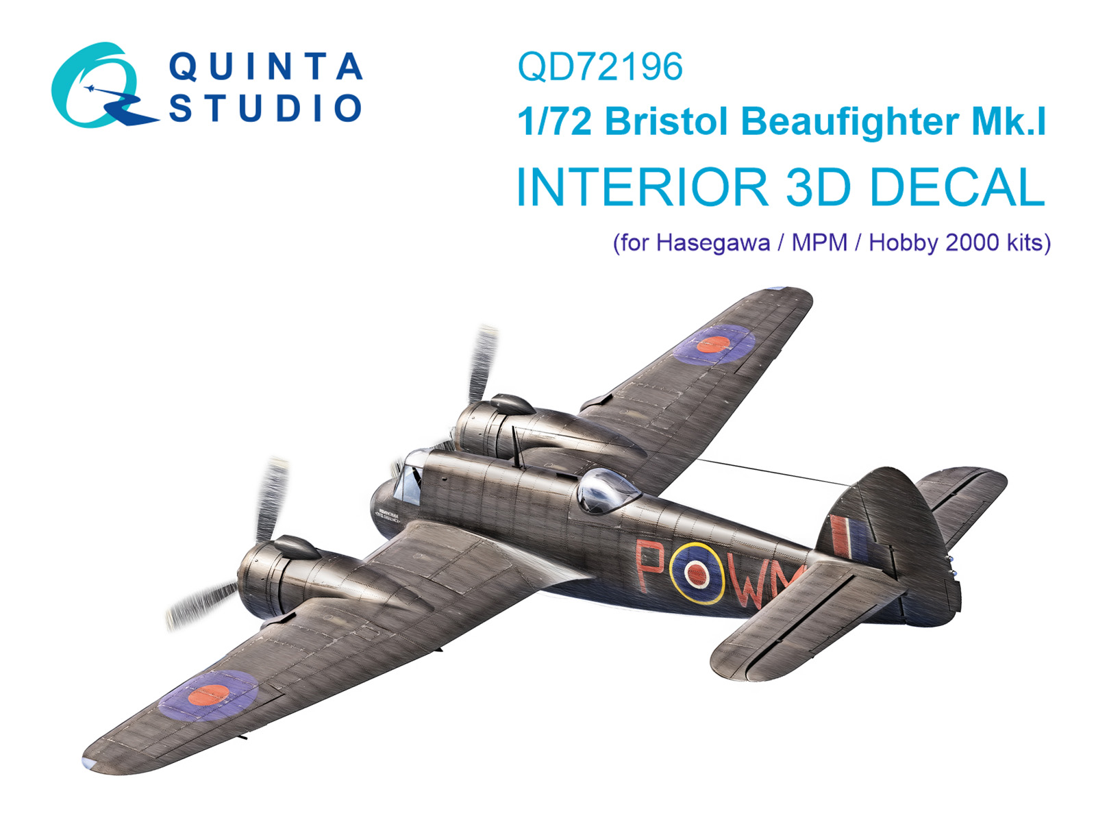 3D Декаль интерьера кабины Bristol Beaufighter Mk.I (Hasegawa/MPM/Hobby2000)