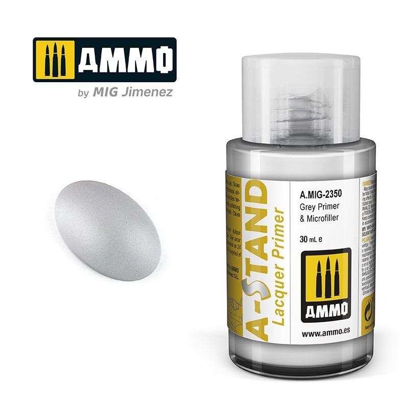 Грунтовка для лака A-STAND Grey Primer & Microfiller (Ammo Mig) (30ml)