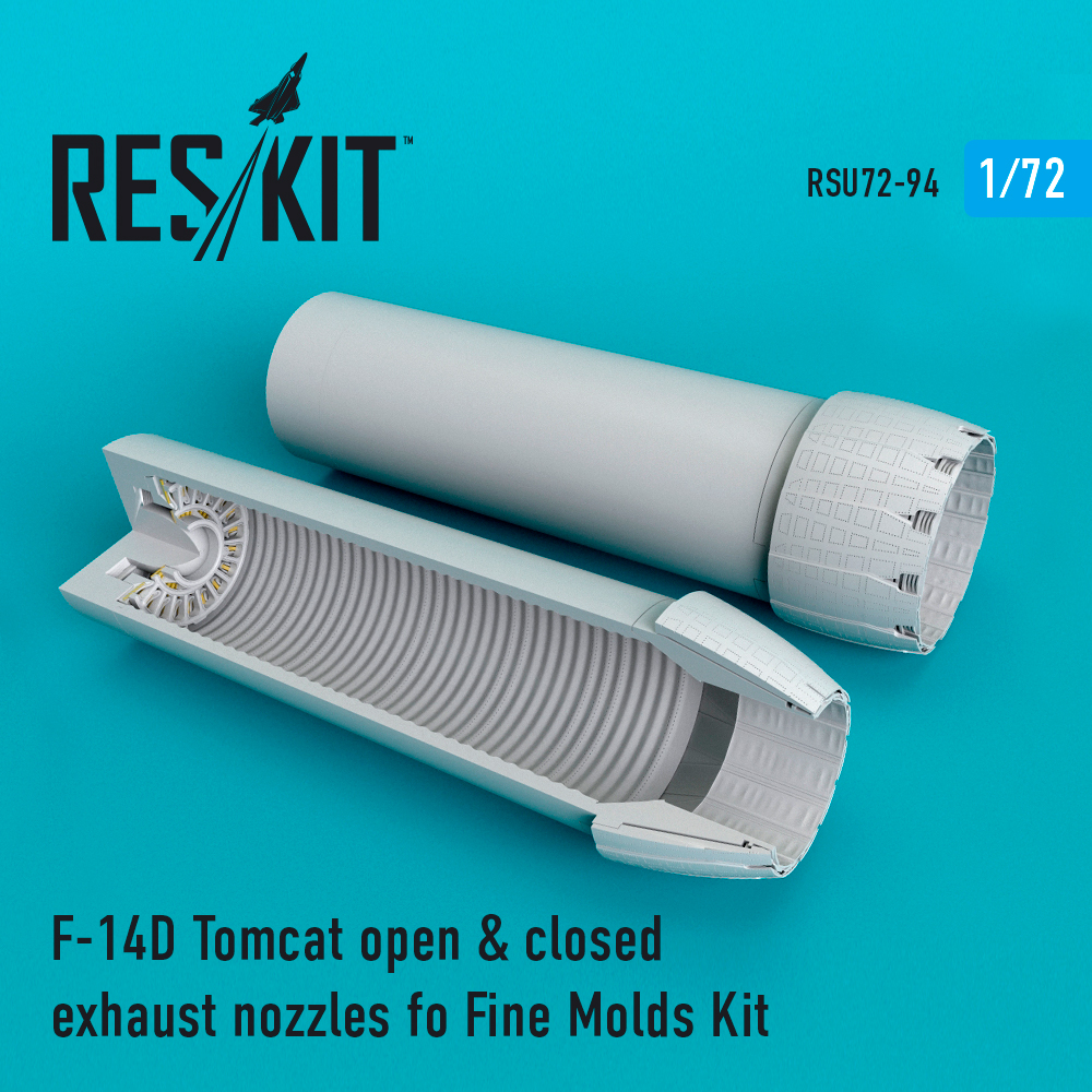 Дополнения из смолы 1/72 Grumman F-14D Tomcat open & closed exhaust nozzles (ResKit)