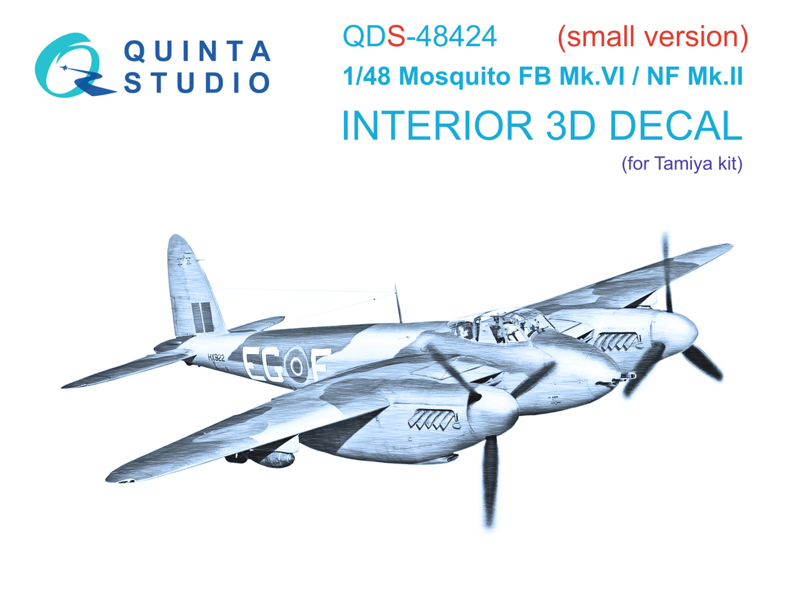 3D Декаль интерьера кабины Mosquito FB Mk.VI/NF Mk.II (Tamiya) (малая версия)