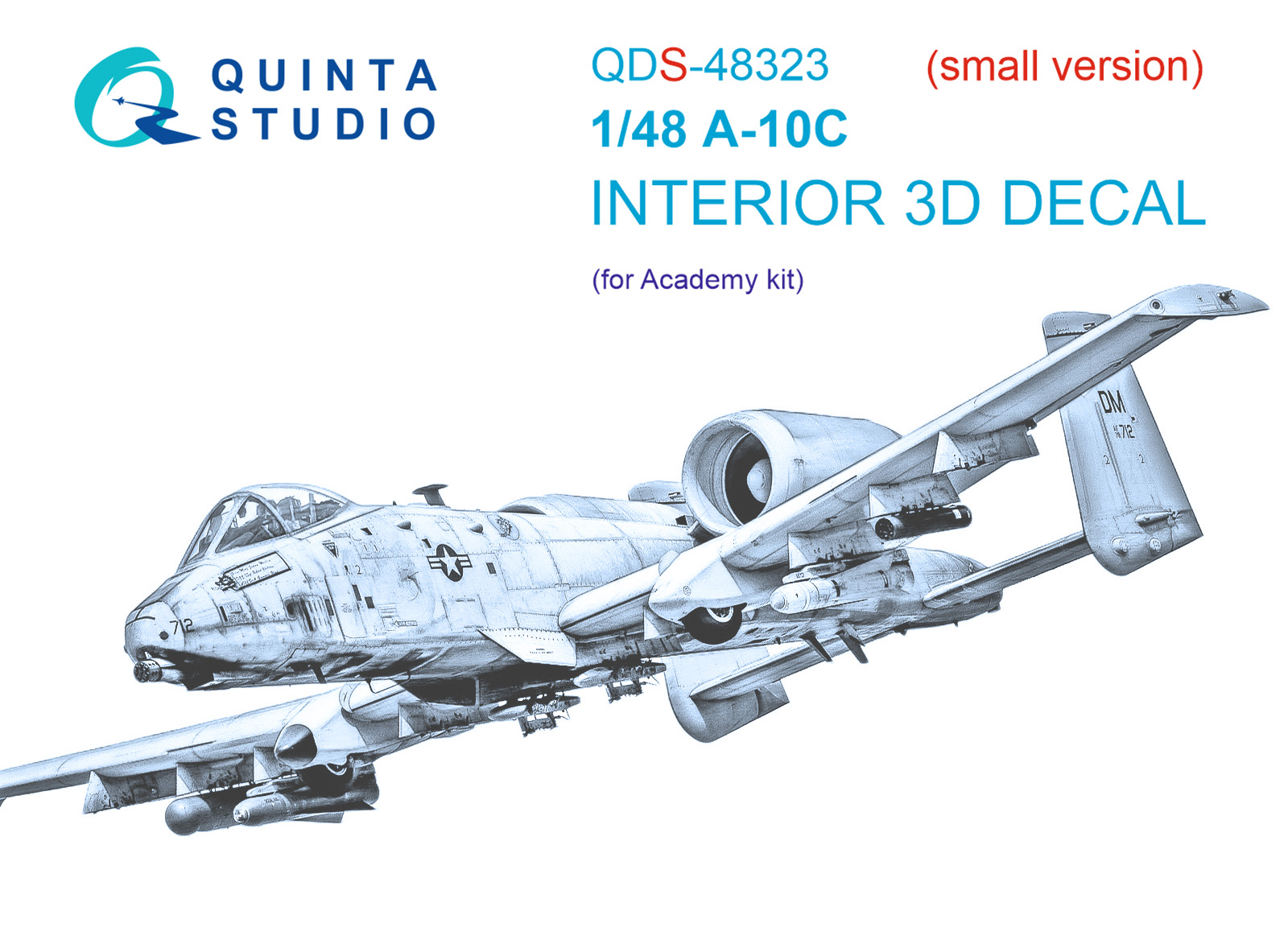 3D Декаль интерьера кабины A-10C (Academy) (Малая версия)