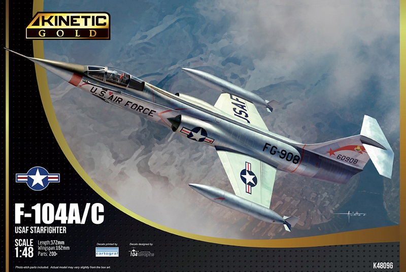 Сборная модель 1/48 F-104A/C USAF Startfighter (Kinetic Model Kits)