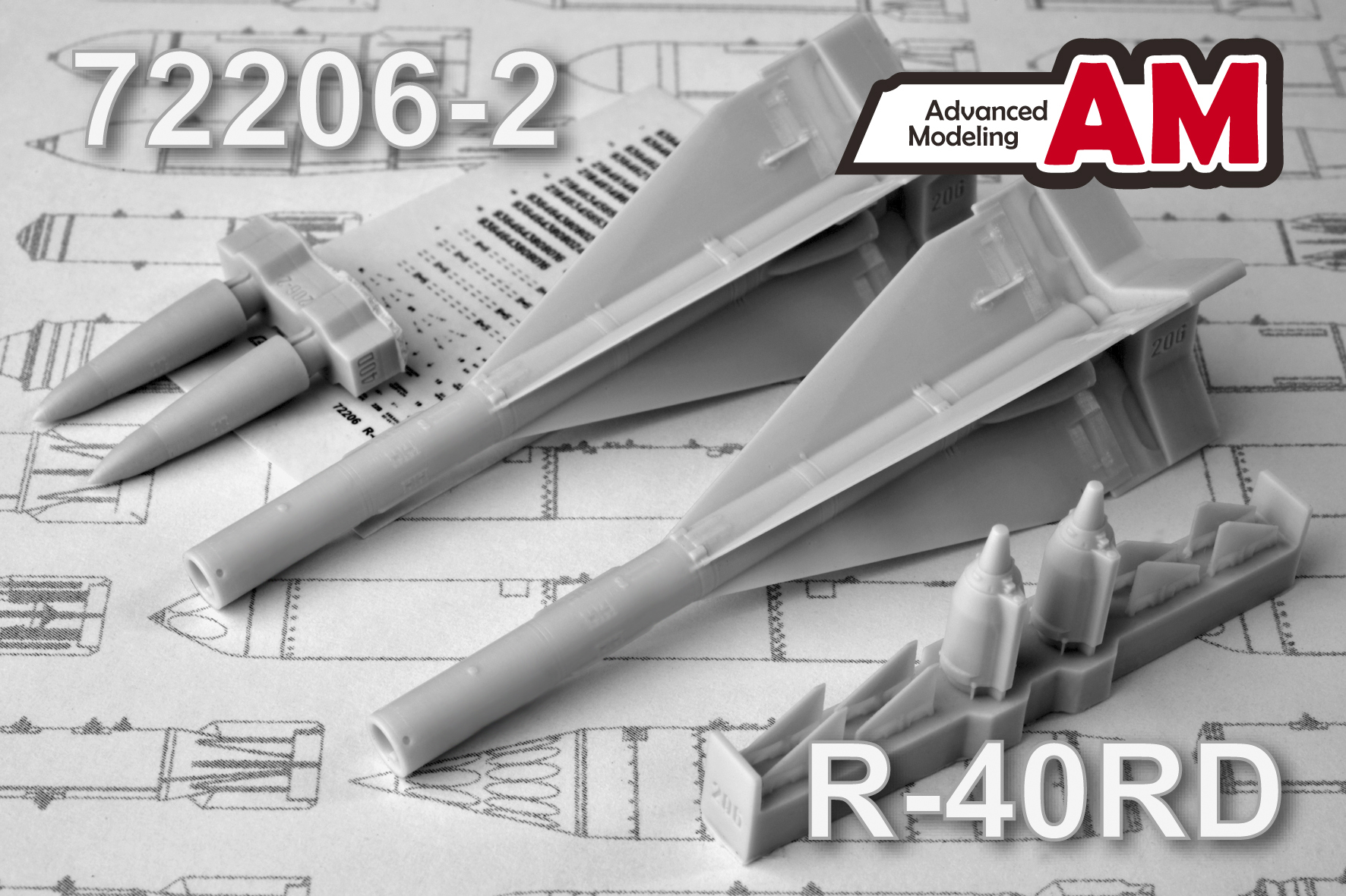 Дополнения из смолы 1/72 Р-40Д Авиационная управляемая ракета «Воздух-воздух» (Advanced Modeling)