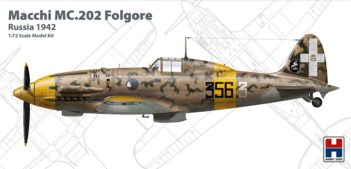 Сборная модель 1/72 Macchi C.202 Folgore Russia 1942 (ex Hasegawa) (Hobby 2000)