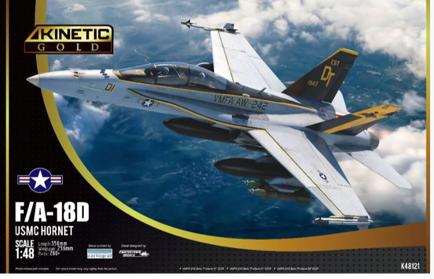 Сборная модель 1/48 F/A-18 D Hornet - USMC VFMA-225 w/MF (Kinetic Model Kits)