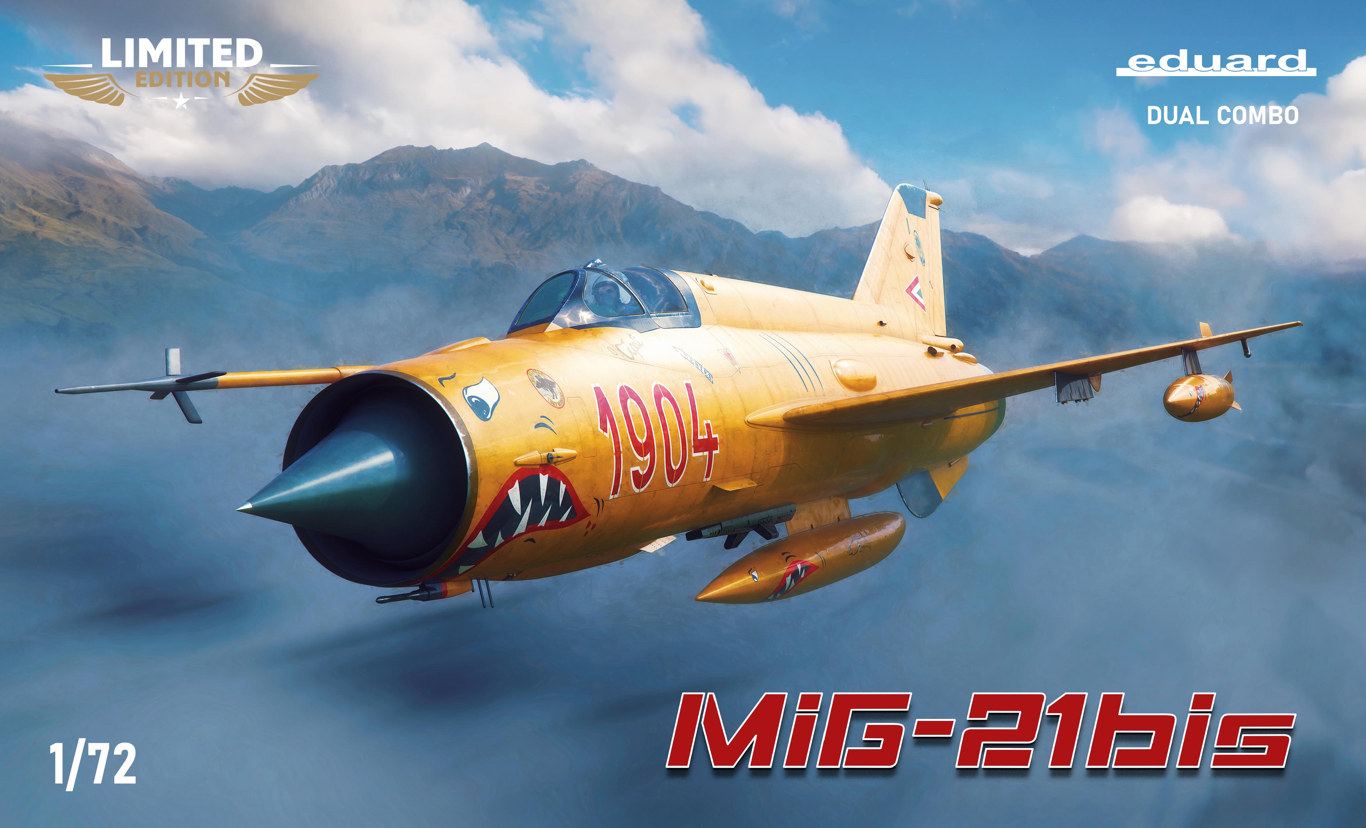 Сборная модель 1/72 МиГ-21бис (DUAL COMBO) (Limited edition kit) (Eduard kits)