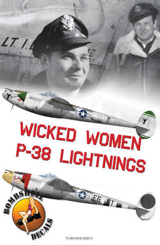 Декаль 1/72 Lockheed P-38J Lightnings Wicked Women P-38 Lightnings (Bombshell)