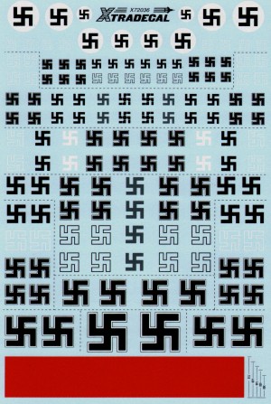 Декаль 1/72 Luftwaffe/German Swastikas (Xtradecal)