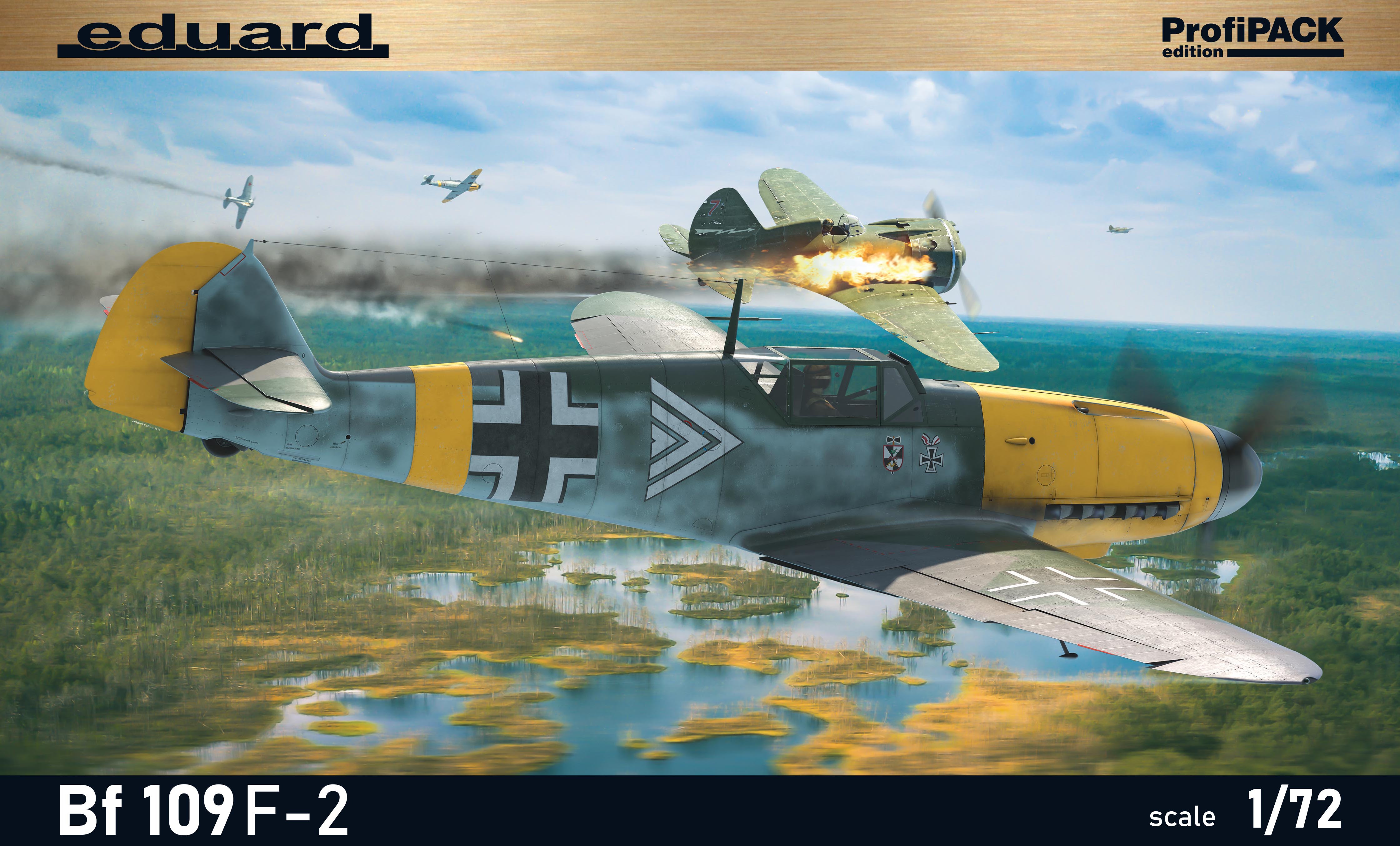 Сборная модель 1/72 Messerschmitt Bf-109F-2 The ProfiPACK edition (Eduard kits)
