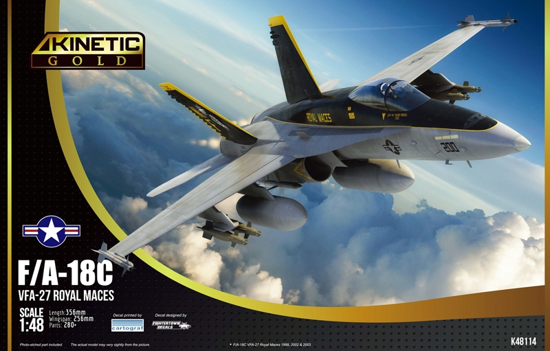 Сборная модель 1/48 F/A-18C VFA-27 Royal Maces (Kinetic Model Kits)