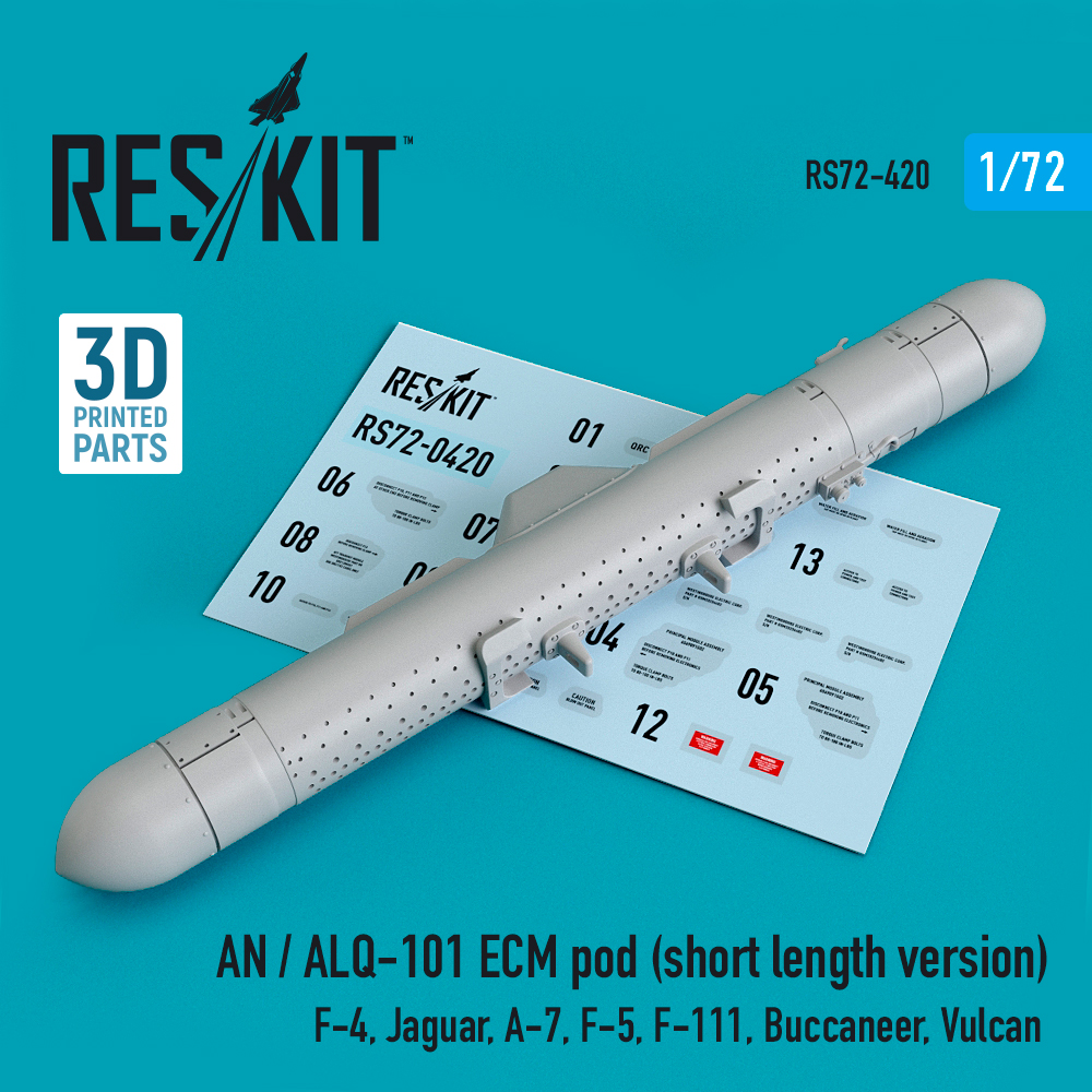 Дополнения из смолы 1/72 AN / ALQ-101 ECM pod (short length version) (ResKit)