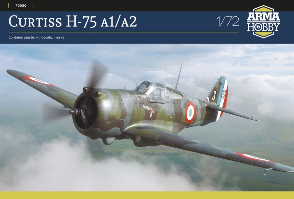Сборная модель 1/72 Curtiss H-75 A1/A2 (Arma Hobby) (повреждённая упаковка)
