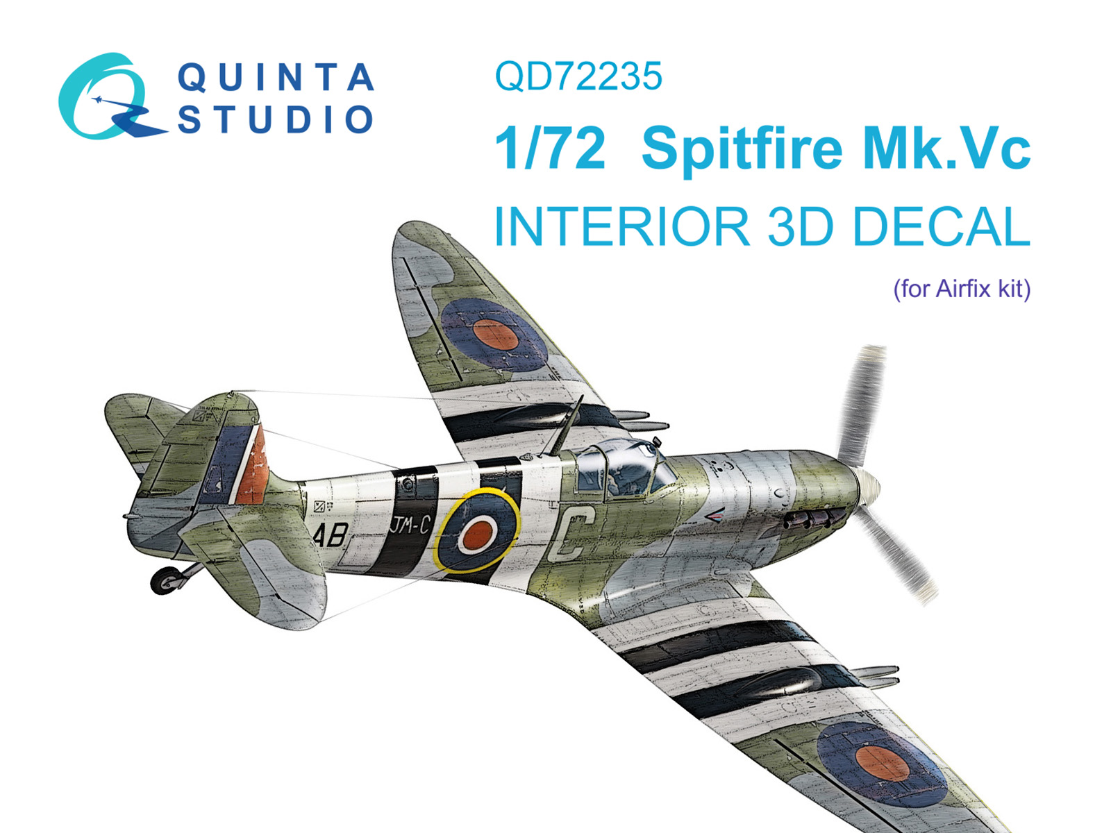 3D Декаль интерьера кабины Spitfire Mk.Vc (Airfix)
