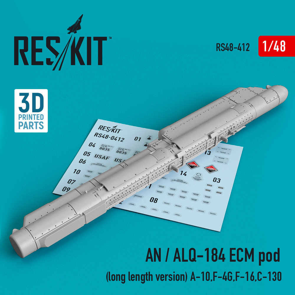 Дополнения из смолы 1/48 AN / ALQ-184 ECM pod (long length version) (ResKit)