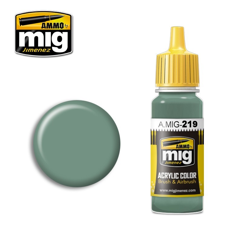 Краска акриловая FS 34226 (BS283) INTERIOR GREEN (интерьерный зеленый) (Ammo Mig) (17ml)